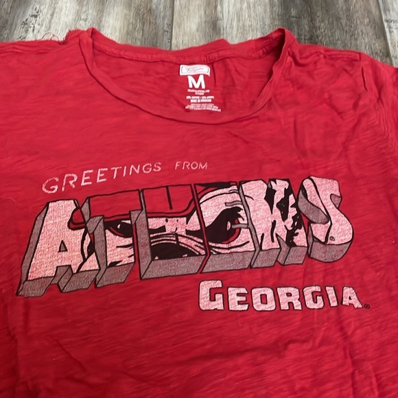 College Corner University of Georgia Red Athena UGA T shirt medium - Picture 2 of 4